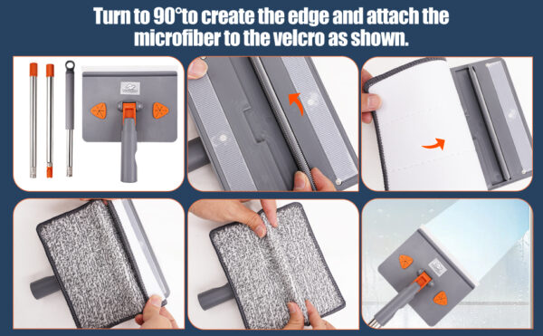 Wall Mop Rectangular Baseboard Cleaning Tool - Image 3